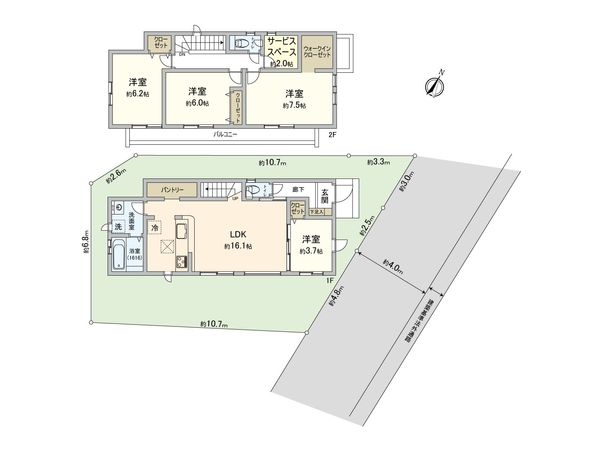 東村山市萩山町1丁目 新築戸建 間取図(平面図) 東村山市萩山町1丁目 新築戸建 間取図(平面図)