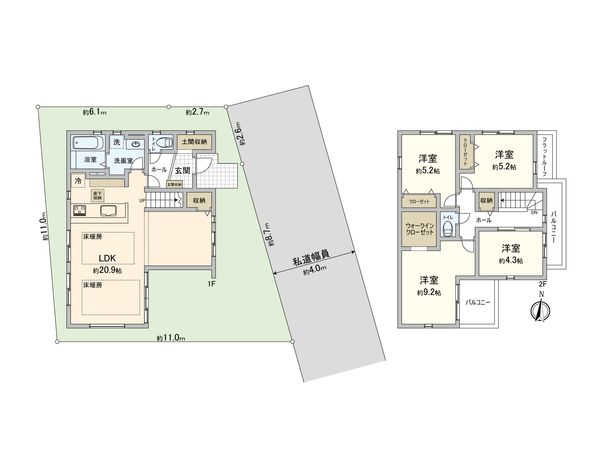西東京市田無町1丁目 新築戸建 間取図(平面図) 西東京市田無町1丁目 新築戸建 間取図(平面図)
