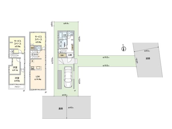 西東京市保谷町1丁目 新築戸建 2号棟 間取図(平面図) 西東京市保谷町1丁目 新築戸建 2号棟 間取図(平面図)