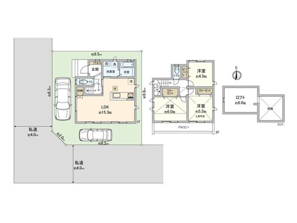 西東京市向台町4丁目 新築戸建 間取図(平面図)