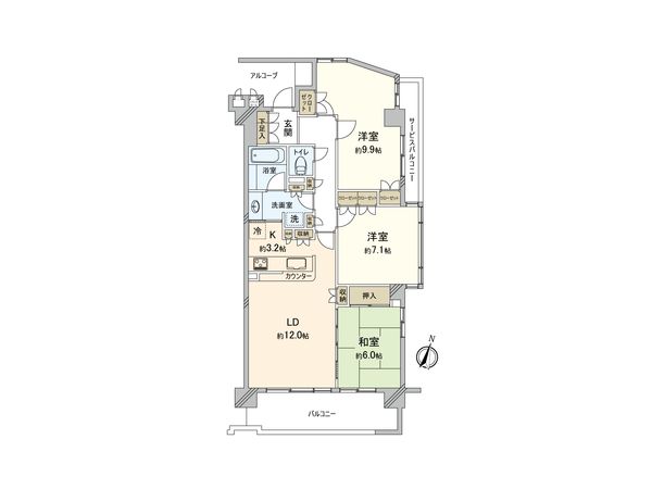 グランシーナ田無エアマークス 間取図(平面図) グランシーナ田無エアマークス 間取図(平面図)