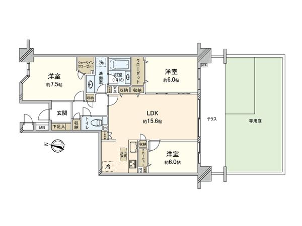 グランシーナ田無エアマークス 間取図(平面図) グランシーナ田無エアマークス 間取図(平面図)
