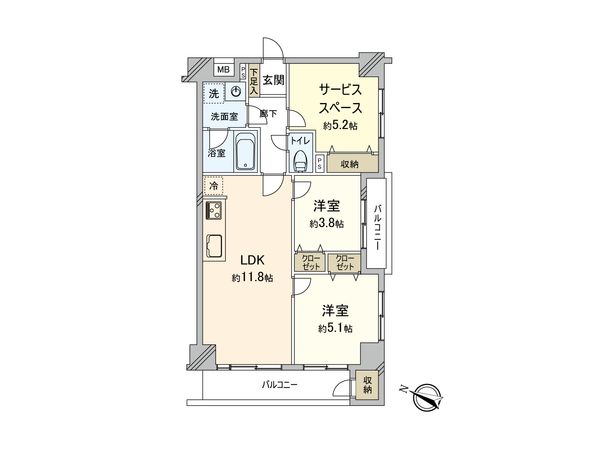 ドムール保谷 間取図(平面図) 間取図(平面図)