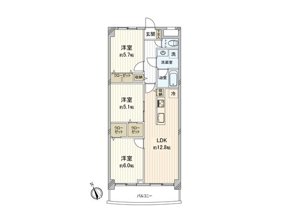 レアール田無 間取図(平面図) レアール田無 間取図(平面図)