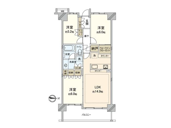 ルネ花小金井 間取図(平面図) ルネ花小金井 間取図(平面図)