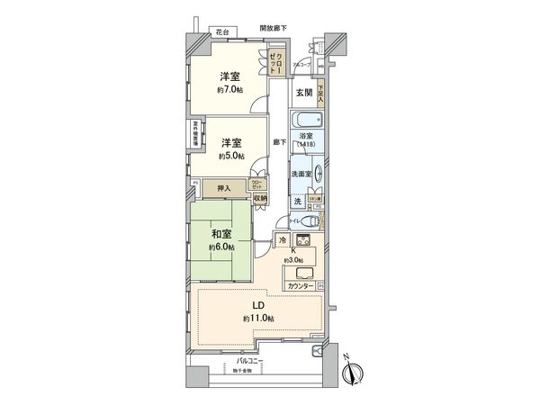 ラヴィドール田無ステーションフロント 間取図(平面図) 間取図(平面図)