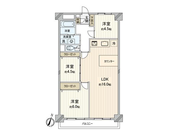 保谷パークハウス 間取図(平面図) 間取図(平面図)
