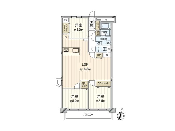 保谷パークハウス 間取図(平面図) 間取図(平面図)