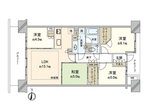 ヴィーガーデン ザ・レジデンス 間取図(平面図) 間取図(平面図)