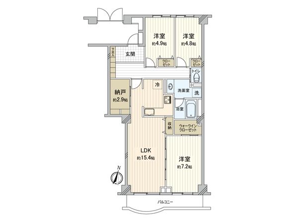 武蔵野アンコールマンション 間取図(平面図)