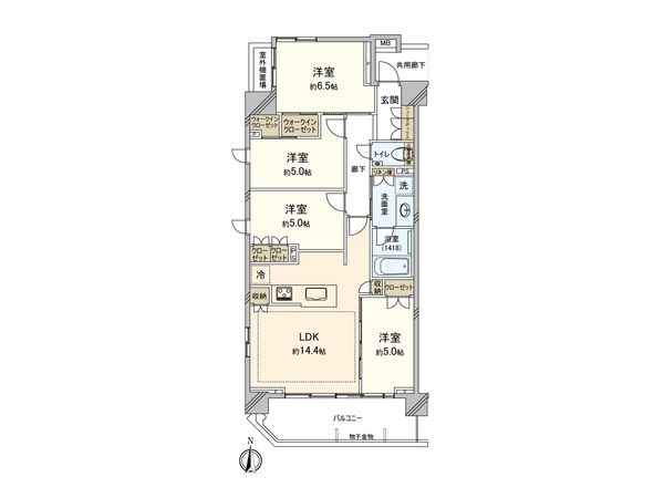 ルフォン小平美園町 間取図(平面図)
