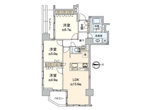 グローリオ田無 間取図(平面図)