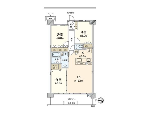 ひばりが丘フィールズ2番街 間取図(平面図) ひばりが丘フィールズ2番街 間取図(平面図)