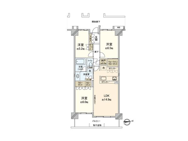 ルネ花小金井 間取図(平面図) ルネ花小金井 間取図(平面図)