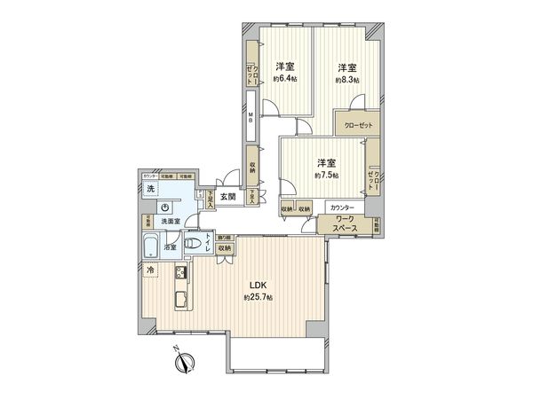 ライオンズマンション西武柳沢 間取図(平面図) ライオンズマンション西武柳沢 間取図(平面図)