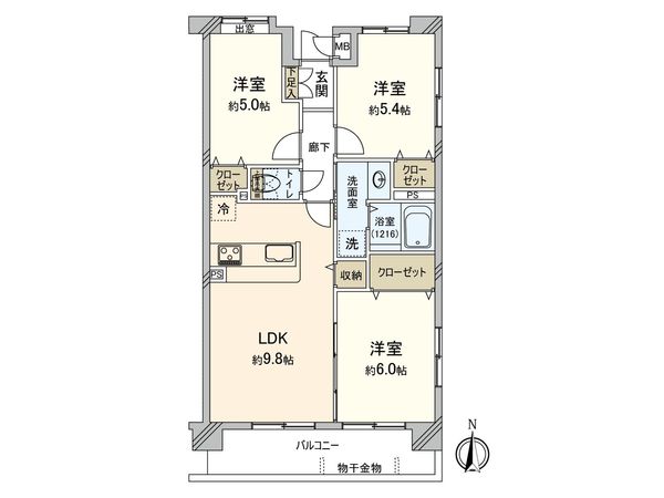 ベルジュール東伏見 間取図(平面図) ベルジュール東伏見 間取図(平面図)