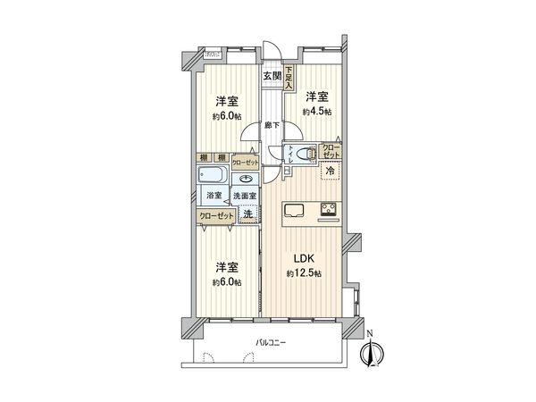 レーベンハイム東伏見Ⅰ 間取図(平面図)