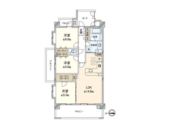 エクシオ花小金井 間取図(平面図) エクシオ花小金井 間取図(平面図)