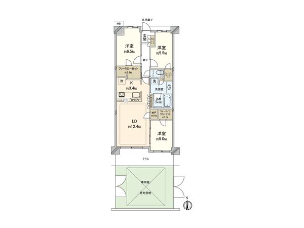 ザ・パークハウス花小金井ガーデン Ⅱ街区 間取図(平面図) ザ・パークハウス花小金井ガーデン Ⅱ街区 間取図(平面図)