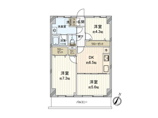 ライオンズマンション田無第2 間取図(平面図) 間取図(平面図)