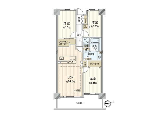 ルネ花小金井 間取図(平面図) ルネ花小金井 間取図(平面図)