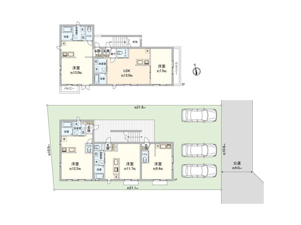 小平市鈴木町1丁目 一棟アパート 間取図(平面図) 小平市鈴木町1丁目 一棟アパート 間取図(平面図)