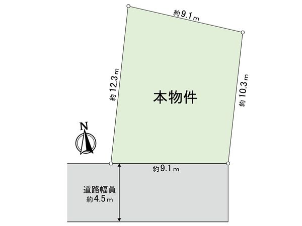 杉並区上井草4丁目 土地 区画図