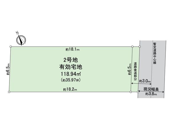 練馬区関町南1丁目 土地 2号地 区画図 練馬区関町南1丁目 土地 2号地 区画図