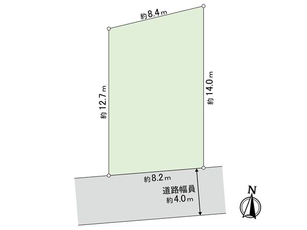 練馬区上石神井4丁目 土地 区画図