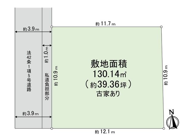 練馬区関町東1丁目 土地 区画図