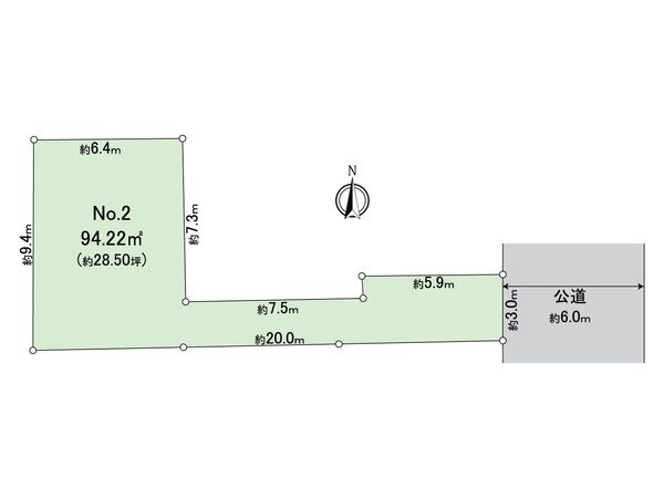 練馬区関町北2丁目 土地 2区画 区画図 練馬区関町北2丁目 土地 2区画 区画図