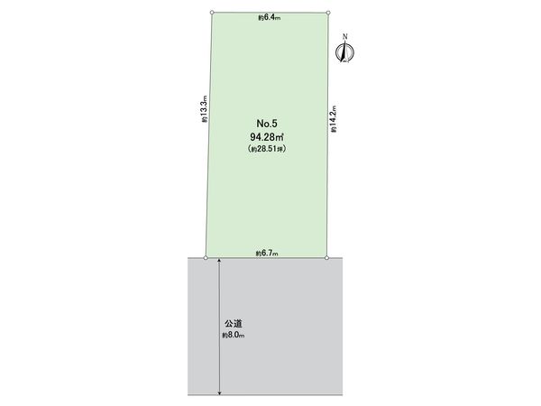 練馬区関町北2丁目 土地 5区画 区画図