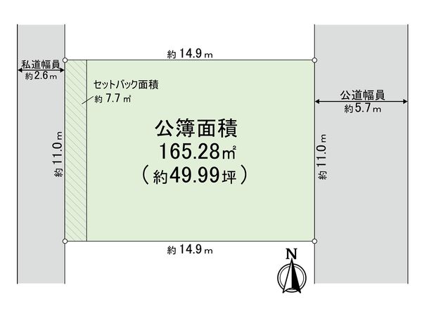 小金井市東町2丁目 土地 区画図 小金井市東町2丁目 土地 区画図