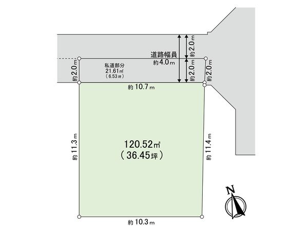 練馬区関町北4丁目 土地 区画図