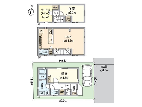 練馬区関町東1丁目 新築戸建 間取図(平面図)
