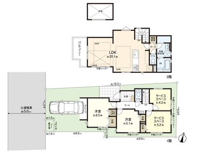 練馬区石神井台8丁目 新築戸建 1号棟 間取図(平面図)