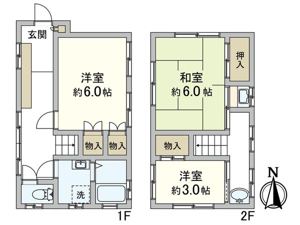 練馬区上石神井2丁目 戸建 間取図(平面図)