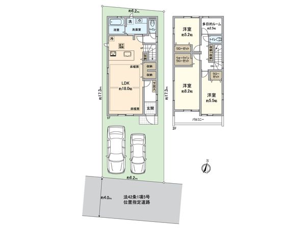 練馬区関町南2丁目 新築戸建 間取図(平面図) 間取図(平面図)