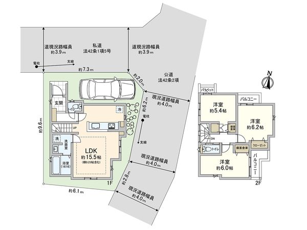 練馬区上石神井4丁目 新築戸建 間取図(平面図) 練馬区上石神井4丁目 新築戸建 間取図(平面図)