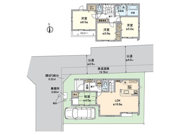 練馬区下石神井5丁目 新築戸建 2号棟 間取図(平面図) 練馬区下石神井5丁目 新築戸建 2号棟 間取図(平面図)
