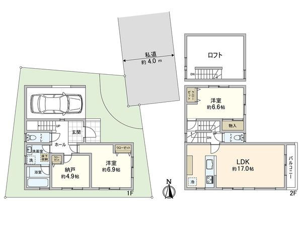 練馬区上石神井4丁目 戸建 間取図(平面図) 間取図(平面図)