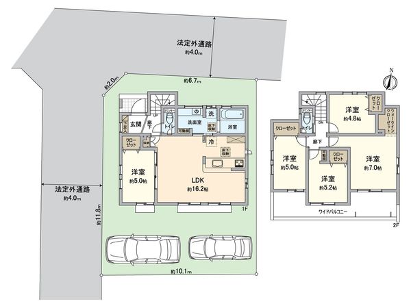 西東京市住吉町5丁目 新築戸建 間取図(平面図)