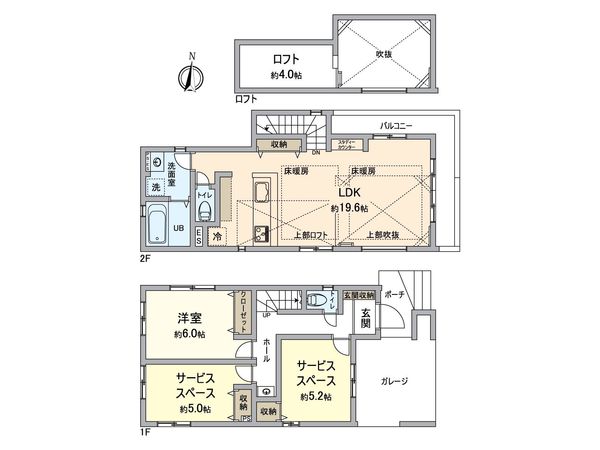 練馬区石神井台5丁目 新築戸建1号棟 間取図(平面図) 練馬区石神井台5丁目 新築戸建1号棟 間取図(平面図)