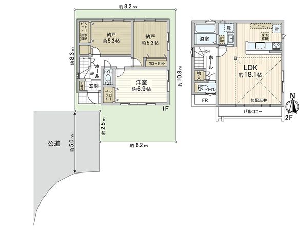 練馬区上石神井3丁目 新築戸建 間取図(平面図) 練馬区上石神井3丁目 新築戸建 間取図(平面図)