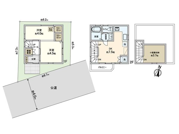 練馬区北町8丁目 新築戸建 間取図(平面図) 練馬区北町8丁目 新築戸建 間取図(平面図)