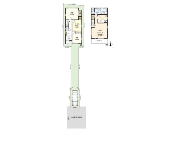 練馬区関町北3丁目 新築戸建 3号棟 間取図(平面図)