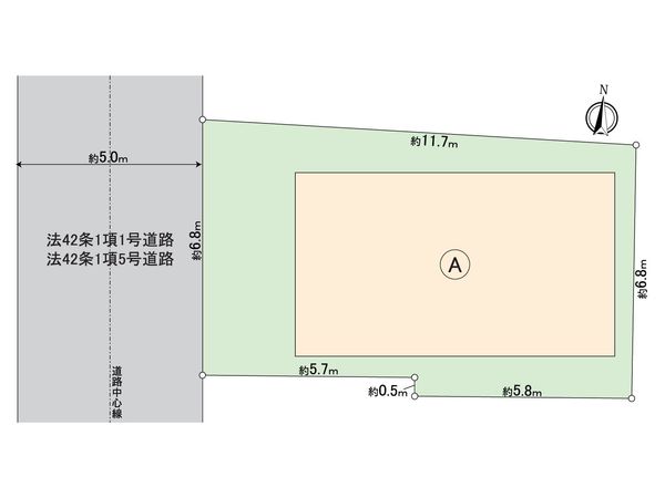 練馬区関町南4丁目 新築戸建 A号棟 区画図 練馬区関町南4丁目 新築戸建 A号棟 区画図