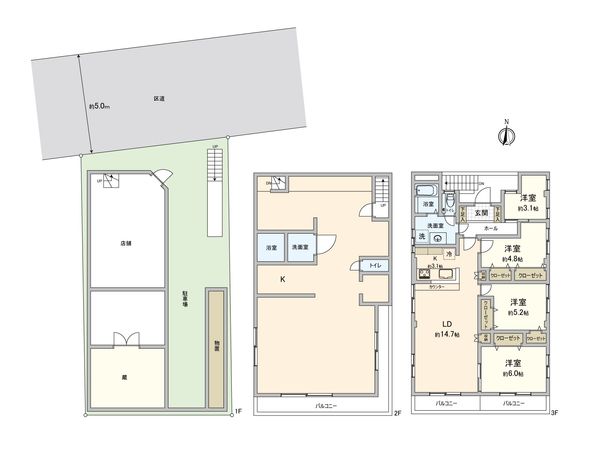 練馬区桜台1丁目 戸建 間取図(平面図) 練馬区桜台1丁目 戸建 間取図(平面図)