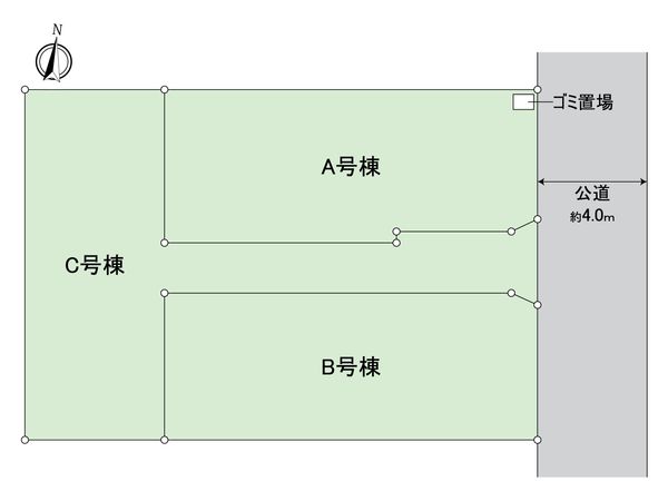 練馬区関町北3丁目 新築戸建 C号棟 区画図
