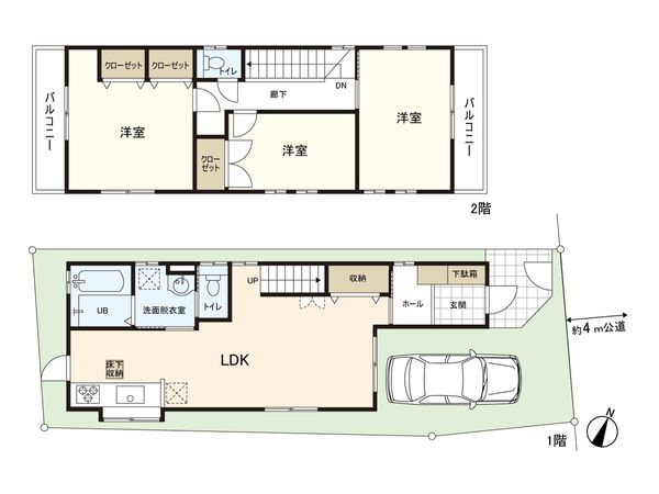 練馬区石神井台8丁目 戸建 間取図(平面図) 練馬区石神井台8丁目 戸建 間取図(平面図)